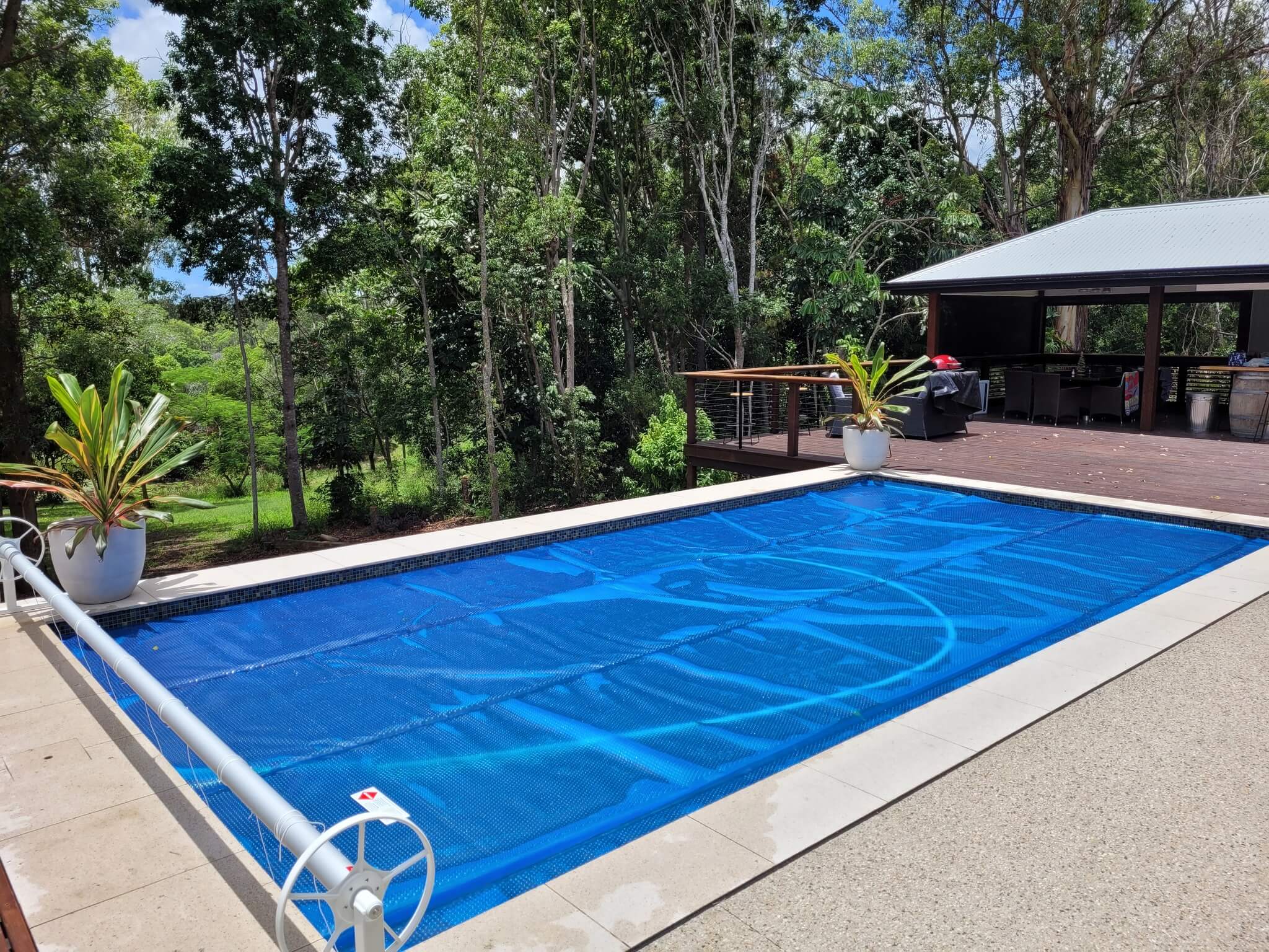 Stop pool water evaporation with a pool cover